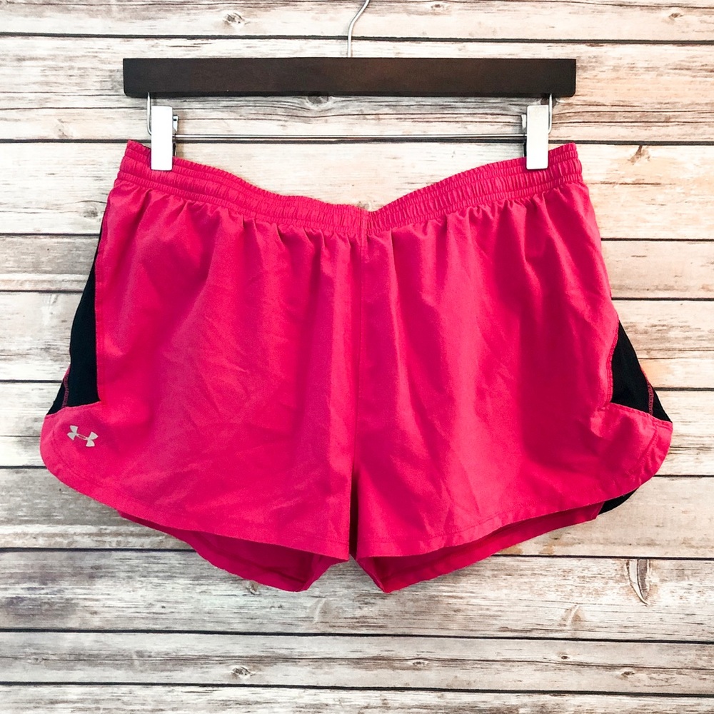 Under Armour pink running shorts